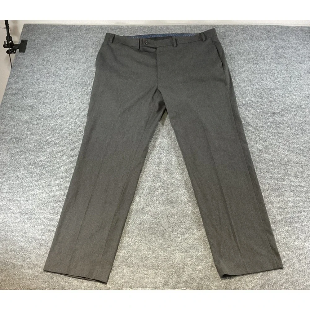 Lauren Ralph Lauren Dress Pants Mens 40x32 Gray Classic Fit Flat Front Business